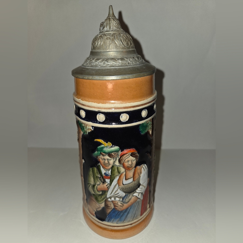 German Vintage Beer Stein #4 with Lid